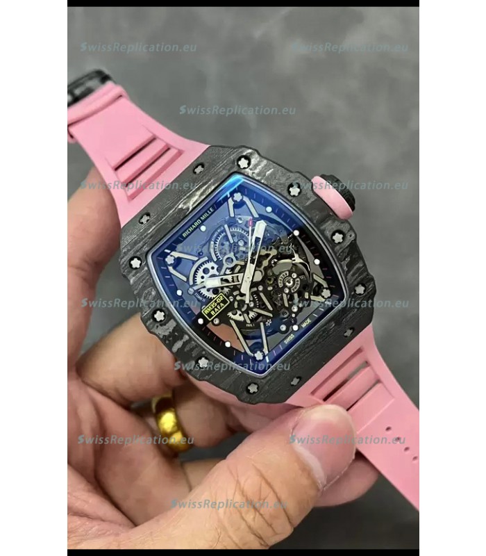 Richard Mille RM35-02 Rafael Nadal Carbon Fiber Casing with Genuine Tourbillon Super Clone Watch