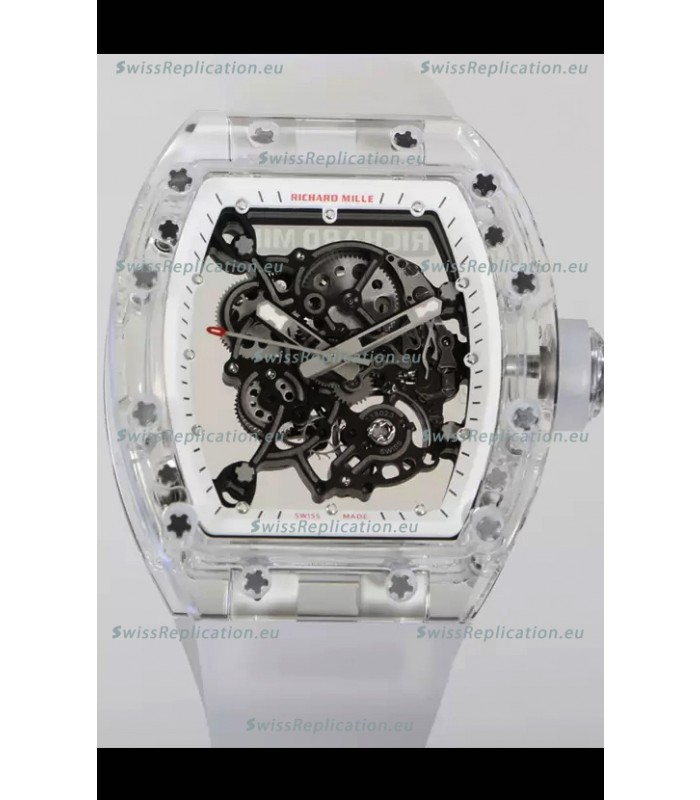 Richard Mille RM055 Transparent Sapphires Casing with Genuine Tourbillon Super Clone Watch
