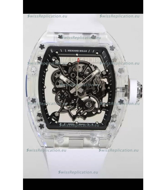 Richard Mille RM055 Transparent Sapphires Casing with Genuine Tourbillon Super Clone Watch