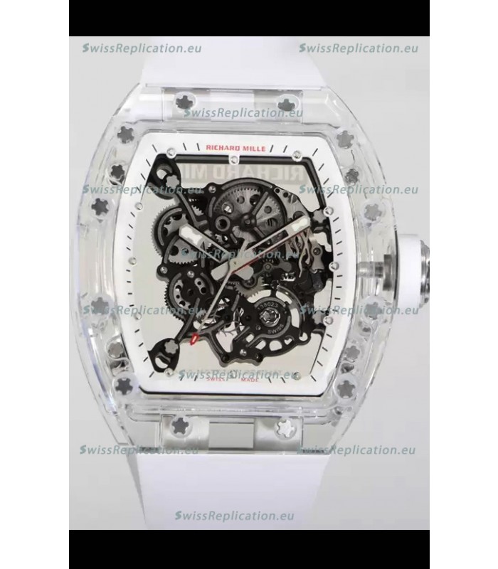 Richard Mille RM055 Transparent Sapphires Casing with Genuine Tourbillon Super Clone Watch