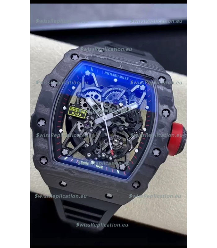 Richard Mille RM35-02 Rafael Nadal Carbon Fiber Casing with Genuine Tourbillon Super Clone Watch