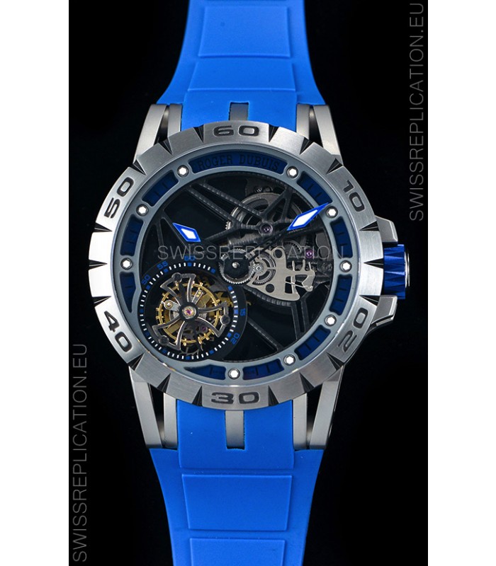 Roger Dubuis Excalibur Spider Flying Tourbillon Skeleton Titanium Casing 1:1 Mirror Swiss Watch