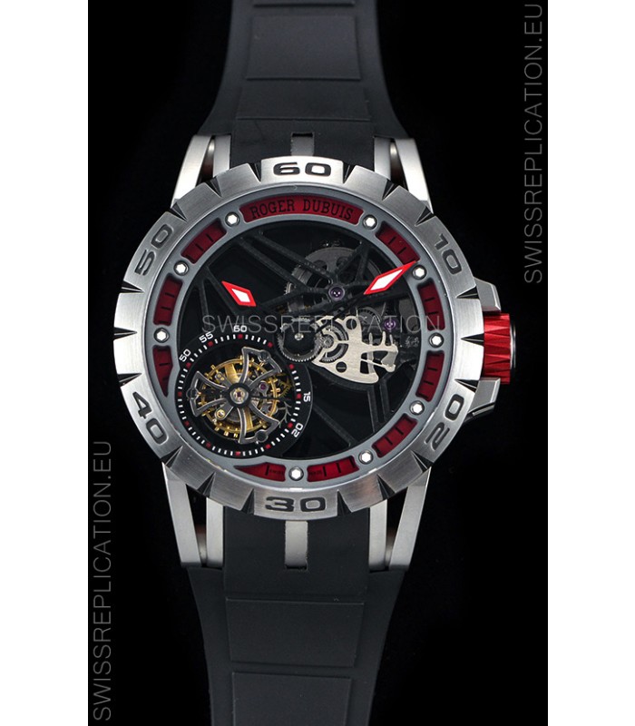 Roger Dubuis Excalibur Spider Flying Tourbillon Skeleton Titanium Casing 1:1 Mirror Swiss Watch