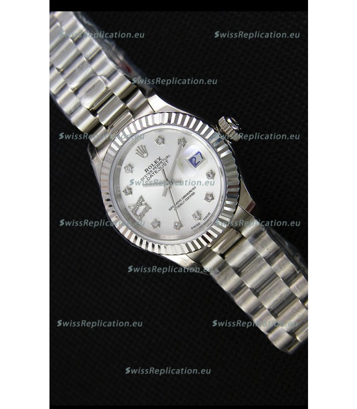 Rolex Datejust Ladies Star Diamonds Markers Swiss Watch CAL.2236 Movement 1:1 Mirror Replica