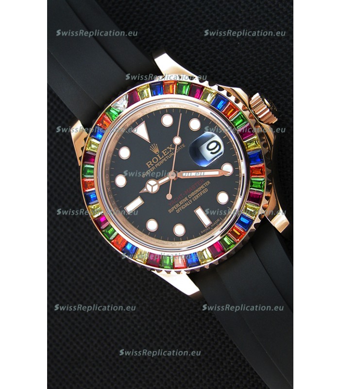 Rolex Yachtmaster 116695 Everose Gold Diamonds 1:1 Ultimate Mirror Replica Watch