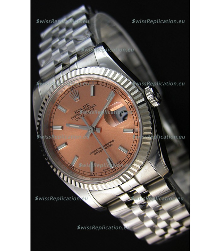 Rolex Datejust 36MM Cal.3135 Movement Swiss Replica Champange Dial Jubilee Strap - Ultimate 904L Steel Watch 