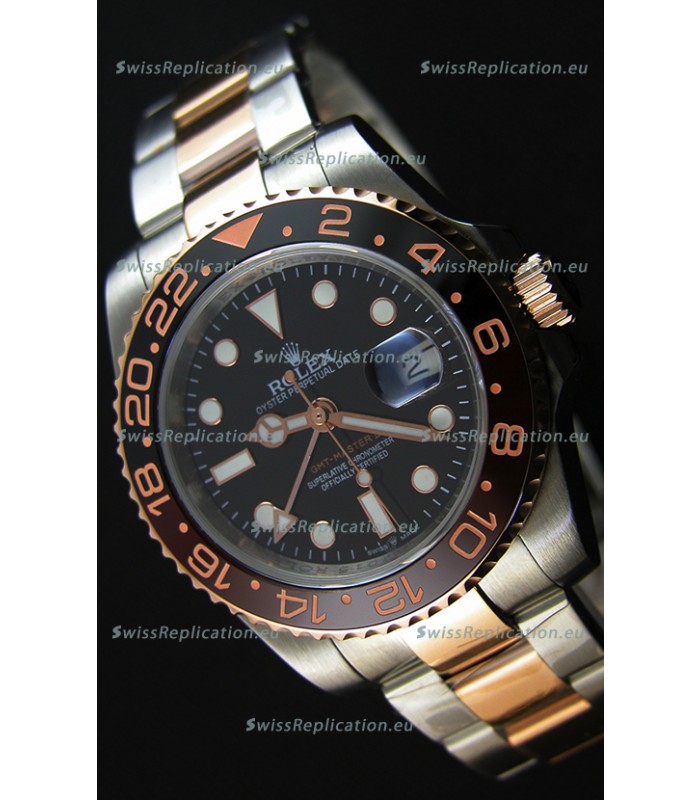 Rolex GMT Masters II 126711CHNR Everose Gold Oyster Steel Swiss Replica 1:1 Mirror Watch