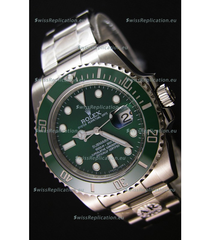 Rolex Submariner Ref#116610LV The Hulk Swiss Replica 1:1 Mirror - Ultimate 904L Steel Watch 