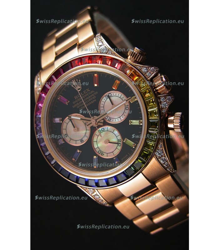 Rolex Cosmograph Daytona 116595RBOW Rverose 1:1 Mirror Replica Cal.4130 Movement