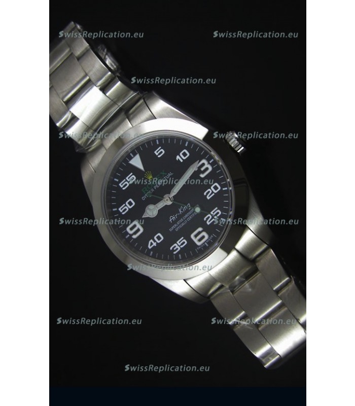 Rolex Oyster Perpetual 116900 AIR KING Swss Replica Watch in Black Dial 
