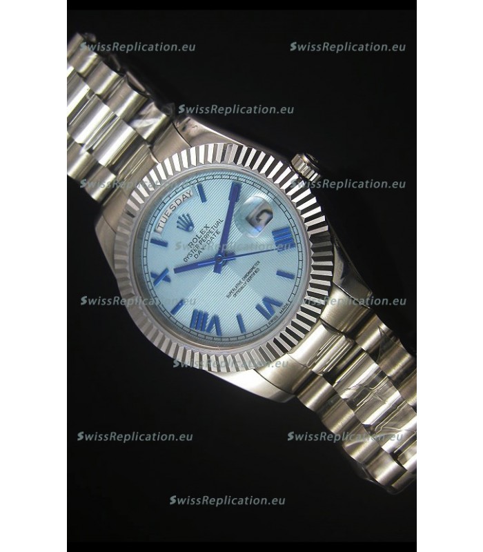 Rolex Day Date Light Blue Dial Replica Watch 40MM - 3255 Swiss Movement