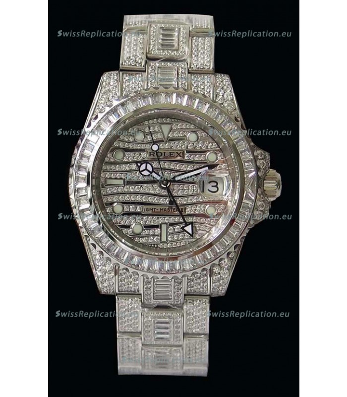Rolex GMT Masters II Iced out Swiss Replica Watch 