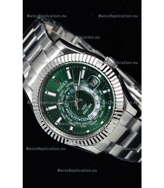 Rolex SkyDweller Swiss Watch in Steel Case - DIW Edition Green Dial 
