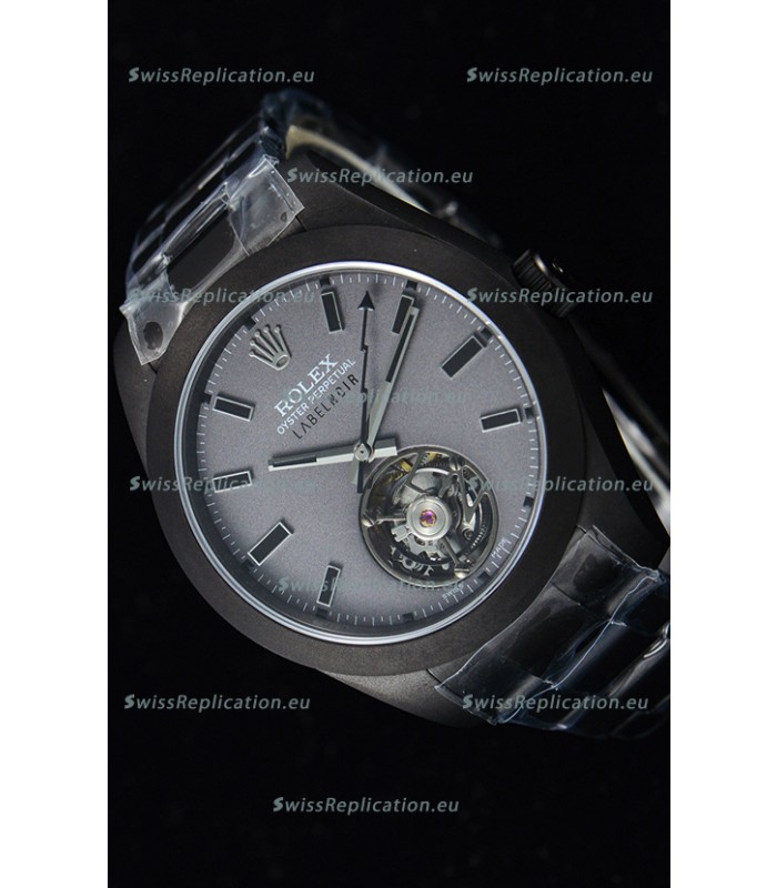 Rolex Milgauss LABELNOIR Tourbillon Swiss Replica Watch PVD Coated Case