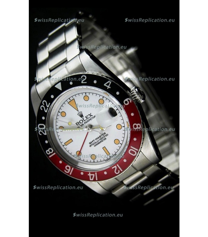 Rolex GMT Master Vintage Edition Swiss Replica Watch in White Dial 