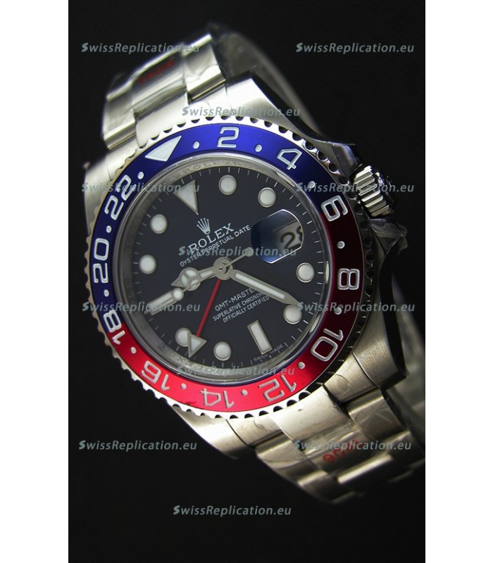 Rolex GMT Masters II 116719BLRO Pepsi Bezel Cal.3186 Movement Swiss Replica - Ultimate 904L Steel Watch
