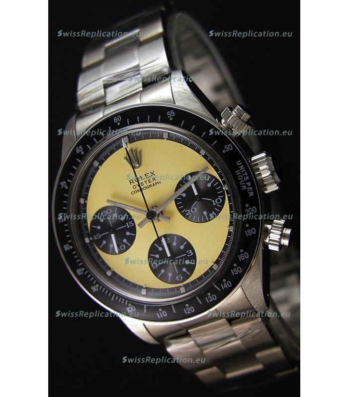 Rolex Daytona Vintage REF 6264 Off-White Dial Swiss Replica Watch - 904L Steel Watch 