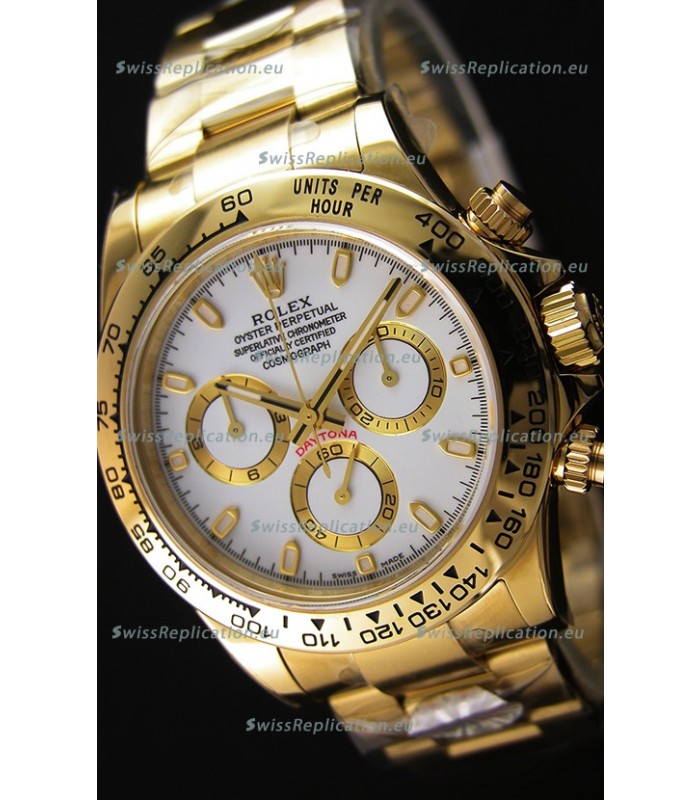 Rolex Cosmograph Daytona 116508 Yellow Gold Original Cal.4130 Movement - Improved Ultimate 904L Steel Watch