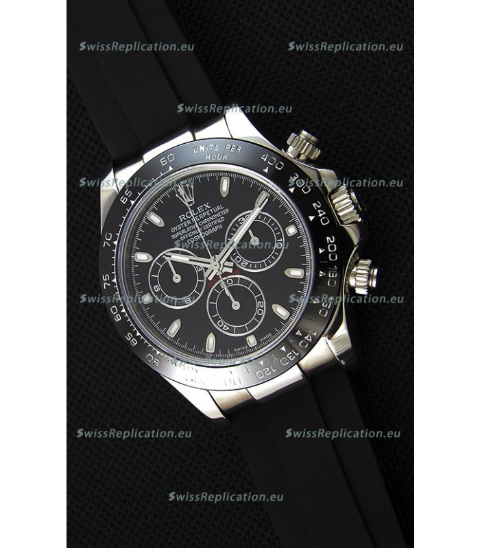 Rolex Cosmograph Daytona Black Dial Original Cal.4130 Movement - Ultimate 904L Steel Watch