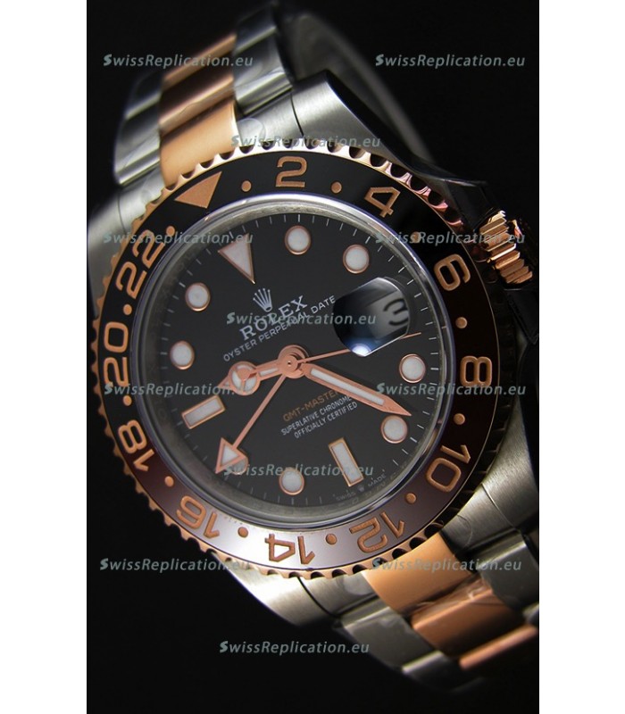 Rolex GMT Masters II 126711CHNR Two Tone Rose Gold Swiss Replica - Ultimate 904L Steel Watch