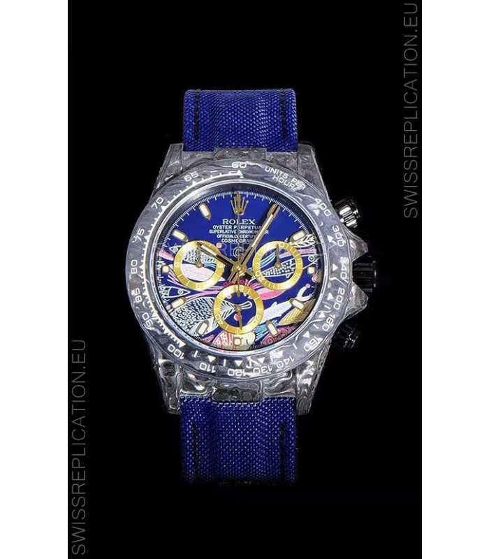 Rolex Daytona CHRONUSART Forged Cabon Casing 1:1 Mirror Replica Multicolored Dial