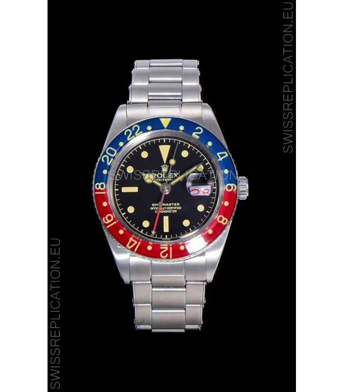 Rolex GMT Master 1675 PEPSI Vintage Edition Swiss Replica Watch 