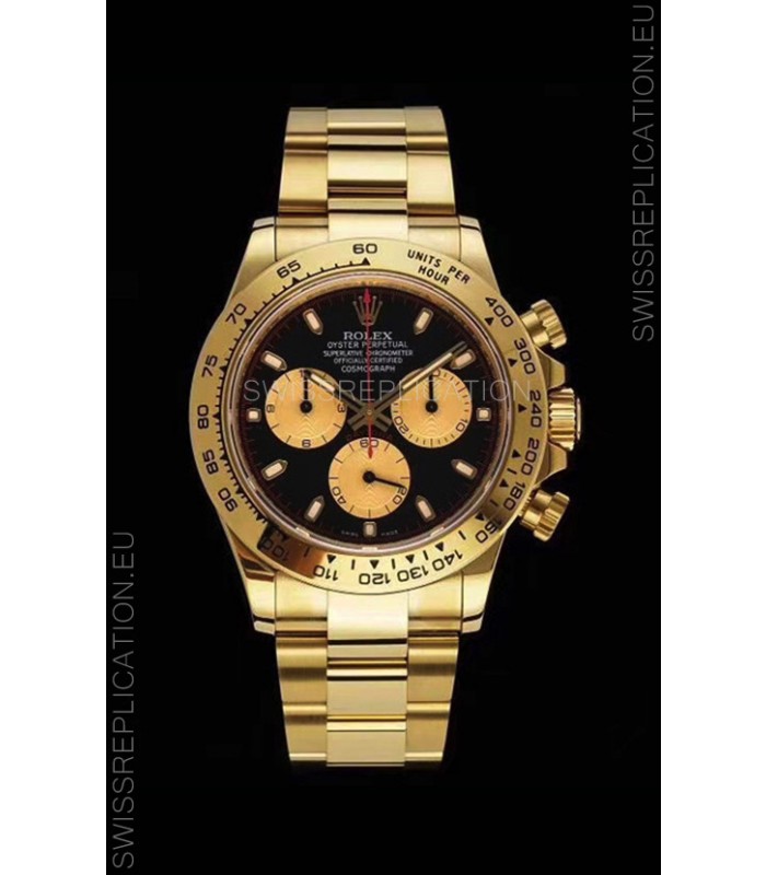 Rolex Daytona 116508 Yellow Gold Original Cal.4130 Movement - 1:1 Mirror 904L Steel Watch
