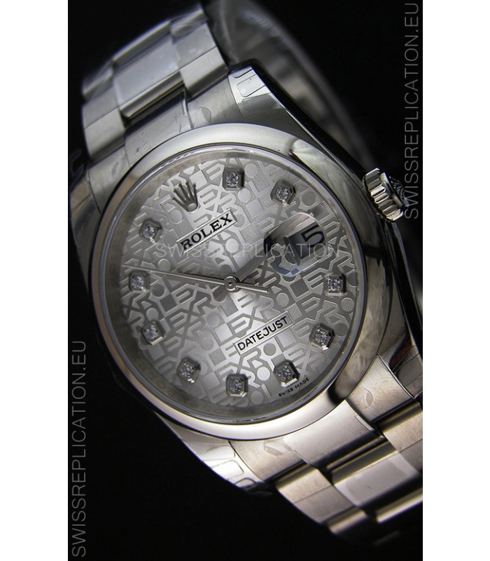 Rolex Datejust Japanese Replica Watch - Silver Dial in 36MM with Oyster Strap