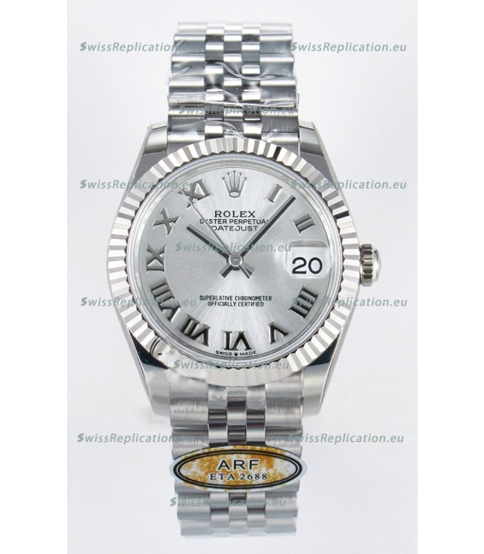 Rolex Super Clone Datejust ETA 2688 Movement 31MM Stainless Steel Case and Roman Dial Watch 