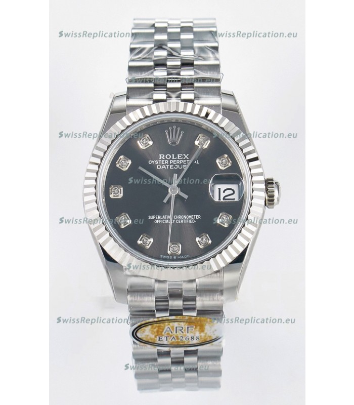 Rolex Super Clone Datejust ETA 2688 Movement 31MM Stainless Steel Case Grey Dial Watch