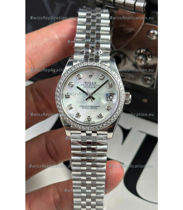 Rolex Super Clone Datejust ETA 2688 Movement 31MM Stainless Steel Case Pearl Dial Watch