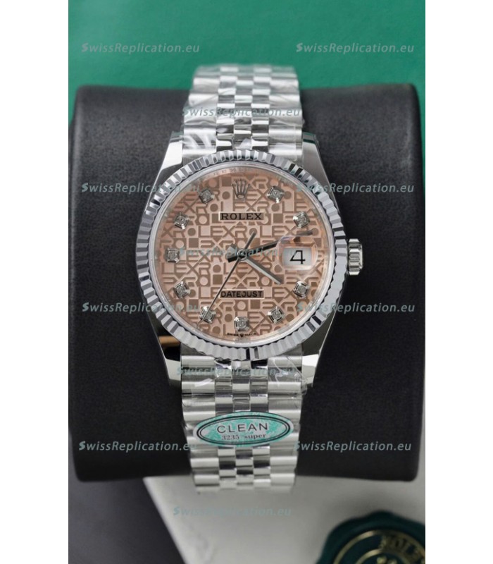 Rolex Super Clone Datejust ETA 3235 Movement 36MM Sundust Computer dial 36MM Steel Case Watch