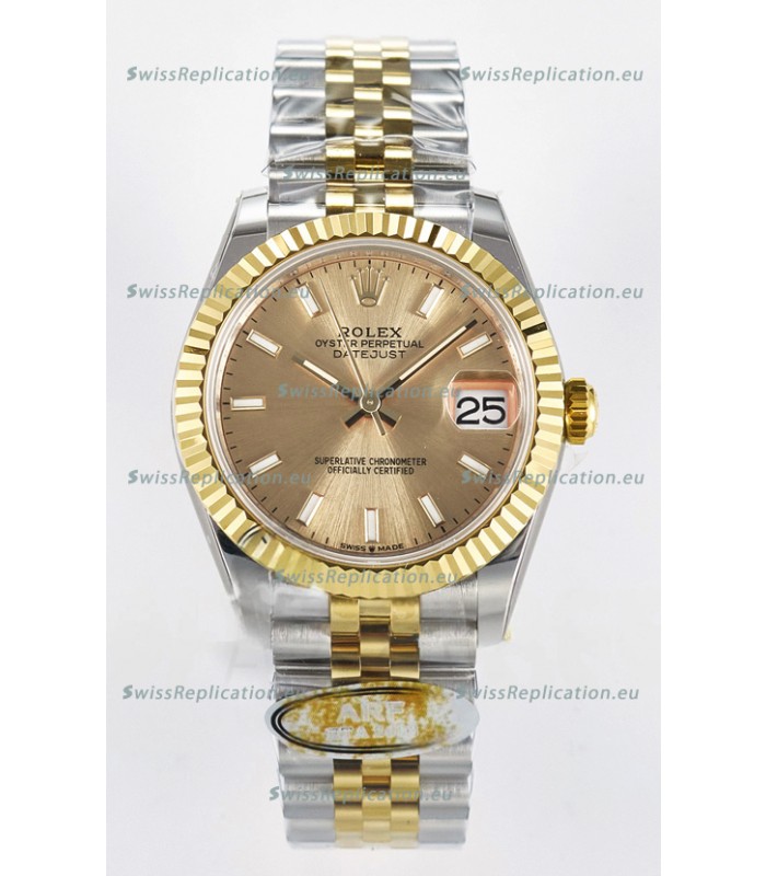 Rolex Super Clone Datejust ETA 2688 Movement 31MM Two Tone Yellow Gold Watch and Dial