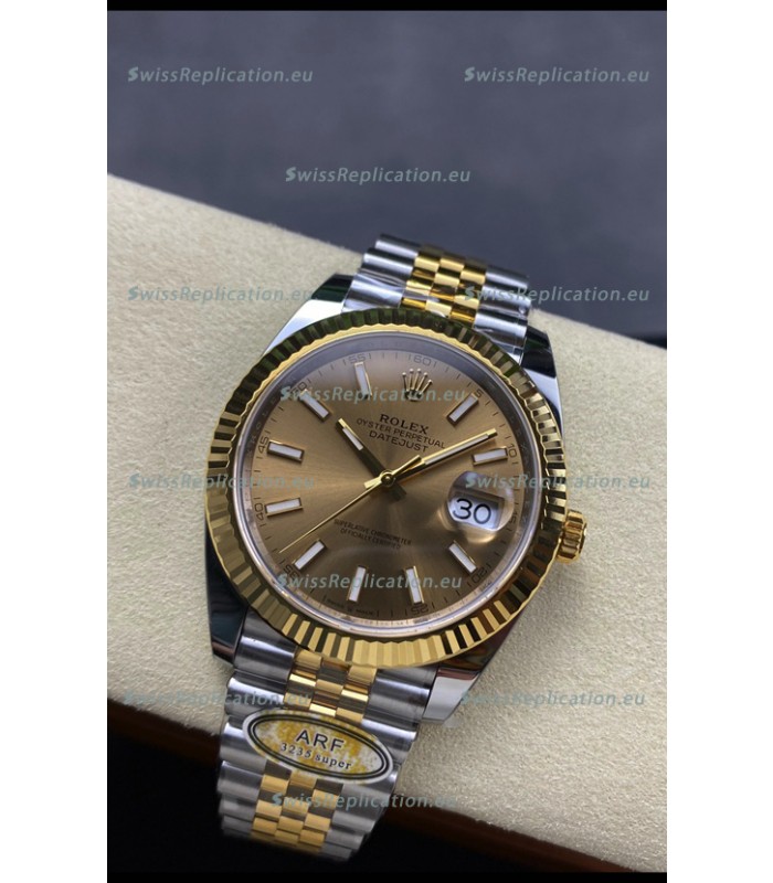 Rolex Datejust M126333 41MM ETA3235 72 Hours Power Gold Dial Jubilee 1:1 Mirror Replica Yellow Gold 904L Steel