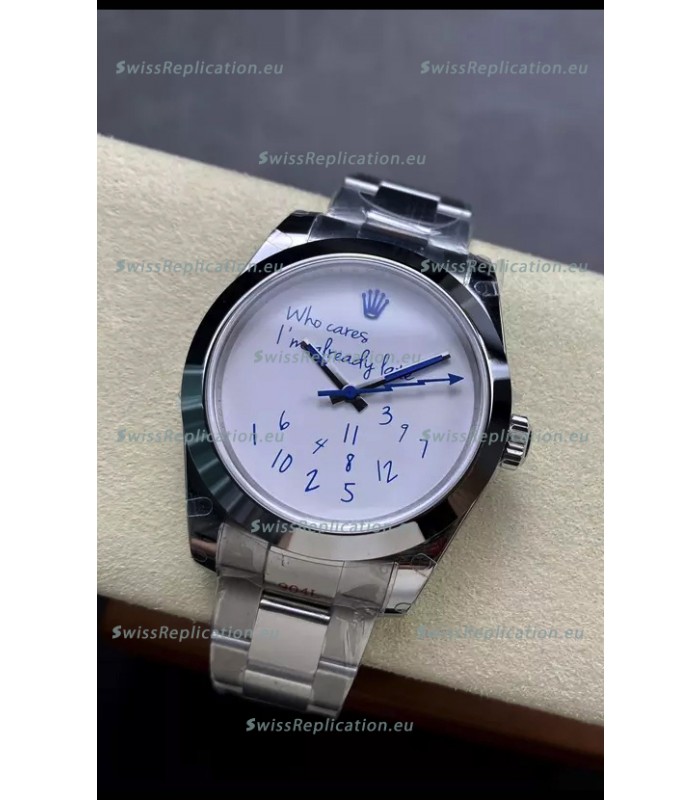Rolex Datejust 41MM "Who Cares I'm already Late" Dial in Swiss Automatic Movement 