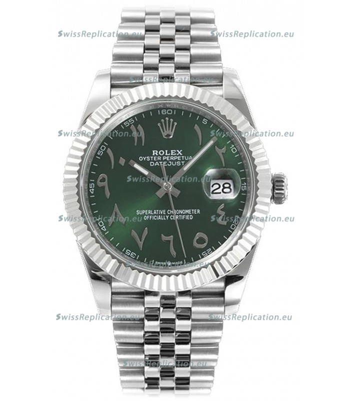 Rolex Datejust M126300 41MM ETA3235 Green Arabic Dial - 904L Steel Casing 