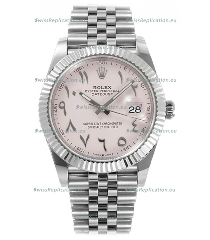 Rolex Datejust M126300 41MM ETA3235 Pink Arabic Dial - 904L Steel Casing 