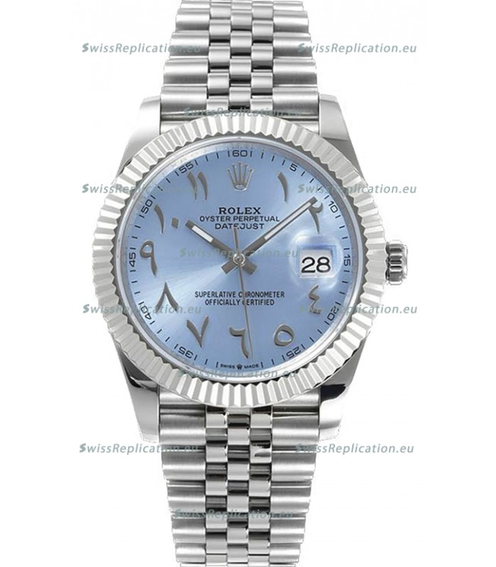 Rolex Datejust M126300 41MM ETA3235 Ice Blue Arabic Dial - 904L Steel Casing 