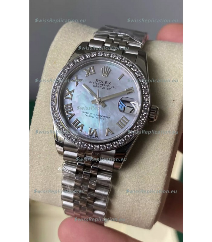 Rolex Datejust 278384 31MM Swiss Replica in 904L Steel in Pearl Dial - 1:1 Mirror