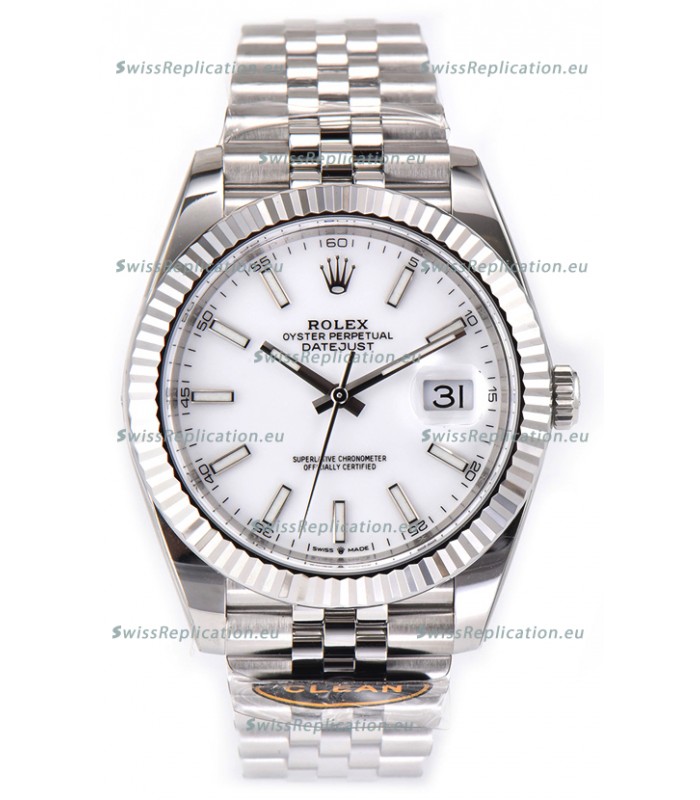 Rolex Datejust 126334 41MM ETA3235 72 Hours Power White Dial Jubilee 1:1 Mirror Replica
