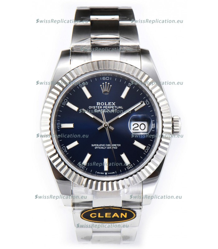 Rolex Datejust 126334 41MM ETA3235 72 Hours Power Blue Dial Oyster 1:1 Mirror Replica