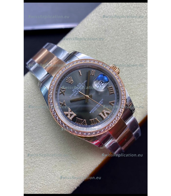 Rolex Datejust 126281RBR-0012 36MM Swiss 1:1 Mirror Replica in 904L Steel - Grey Dial