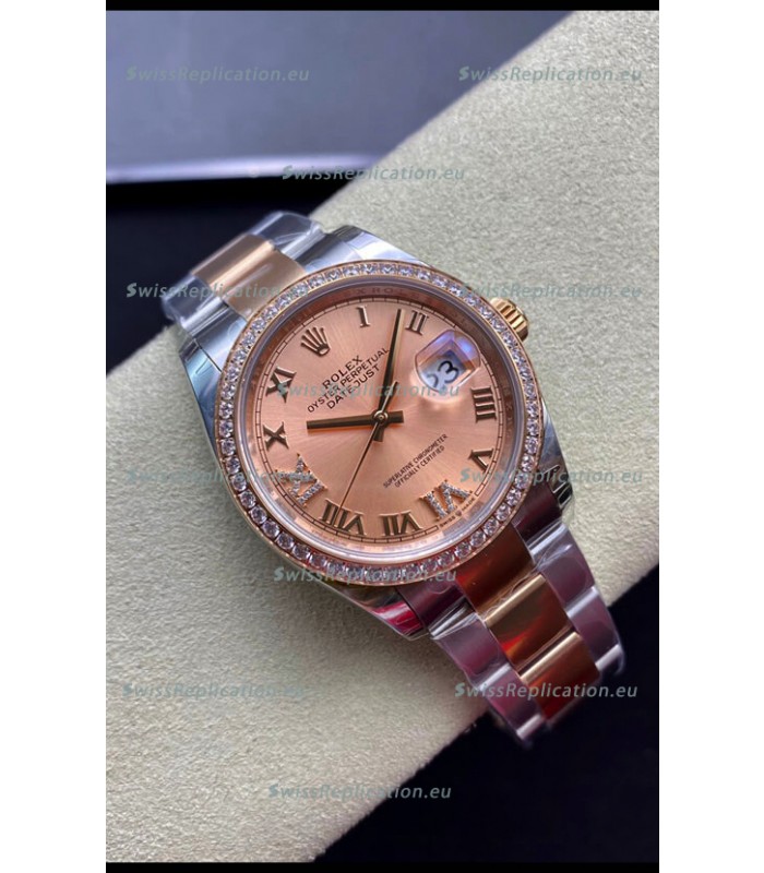 Rolex Datejust 126281RBR-0016 36MM Swiss 1:1 Mirror Replica in 904L Champange Dial