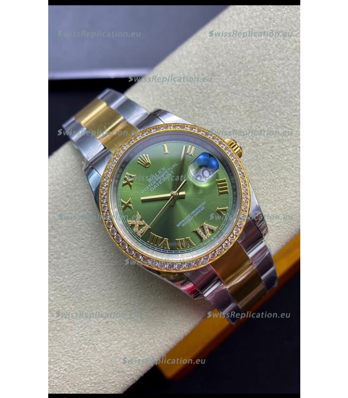 Rolex Datejust 126283RBR-0012 36MM Swiss 1:1 Mirror Replica in 904L Green Dial