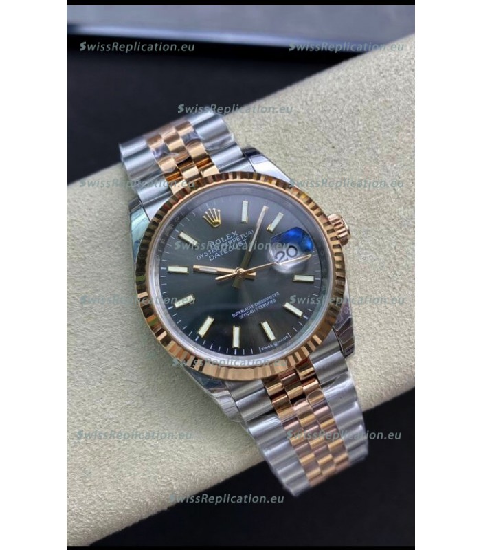 Rolex Datejust 126231 36MM Swiss 1:1 Mirror Replica Watch in 904L Steel - Grey Dial