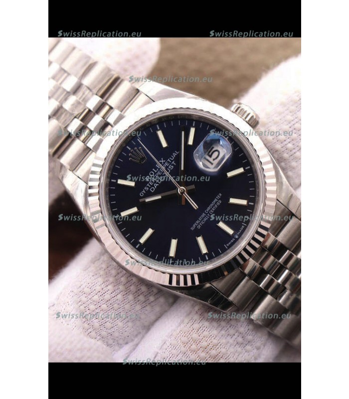 Rolex Datejust 126234 36MM Swiss Replica in 904L Steel in Blue Dial 1:1 Mirror Replica