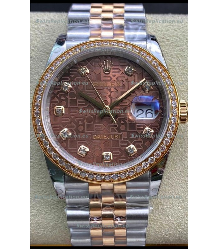 Rolex Datejust 126281 36MM Swiss Replica in 904L Steel in Brown Dial 1:1 Mirror Replica