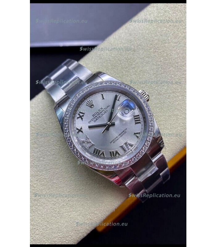 Rolex Datejust 126281RBR-0012 36MM Swiss 1:1 Mirror Replica in 904L Steel - Silver Dial