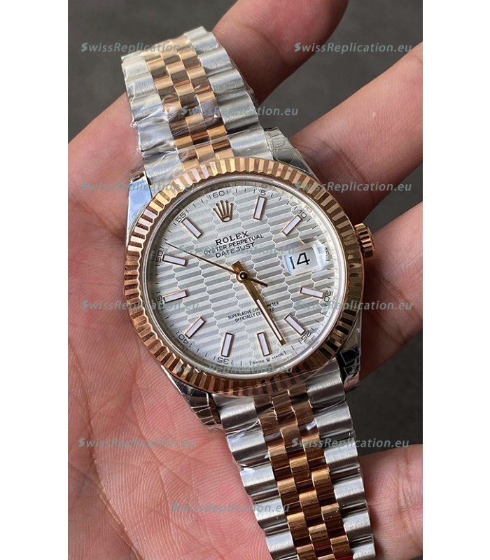 Rolex Datejust Cal.3235 Movement 1:1 Mirror Replica 904L Steel 41MM - Silver Fluted Motif Dial