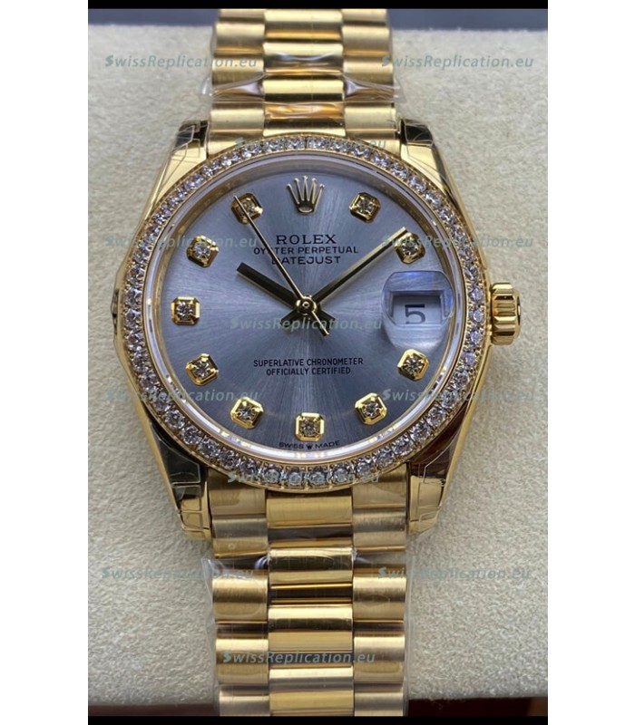 Rolex Datejust 31MM Swiss Watch in 904L Steel Yellow Gold Watch 1:1 Mirror Replica